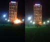 하노이, Viglacera 주상복합 건물 앞에서 섬광과 함께 폭발음